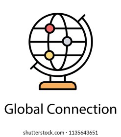 
Globe with connections symbolising global network
