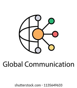 
Globe with connections symbolising global network
