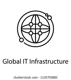 
Globe with connections symbolising global network
