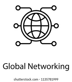 Globe with connections symbolising global network