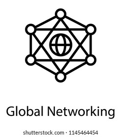 Globe with connections symbolising global network