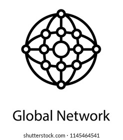 Globe with connections symbolising global network