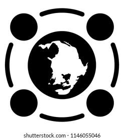 Globe with connections symbolising global network