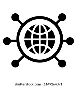 
Globe with connections symbolising global network
