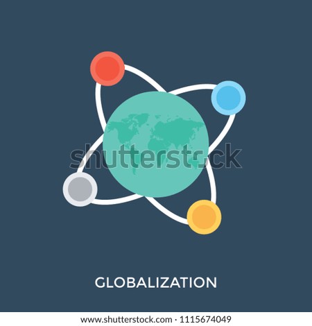 
Globe with connections symbolising global network or globalization
