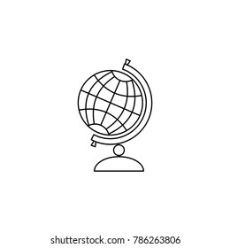 Globe. Contour of the globe. Vector illustration