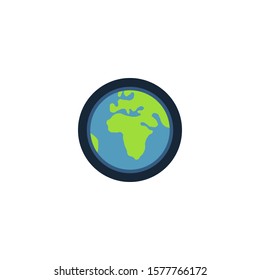 globe creative icon. flat illustration. From Space Exploration icons collection. Isolated globe sign on white background