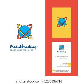 Globe Creative Logo and business card. vertical Design Vector