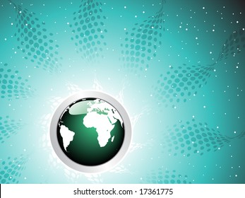  globe curves halftone multi color background
