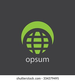 globe cut identity template icon design element