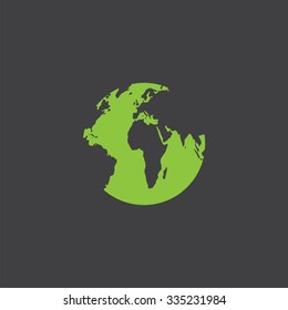 globe cut identity template icon design element