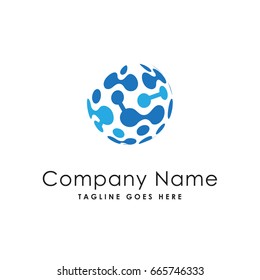 Globe Data Technology Logo Template