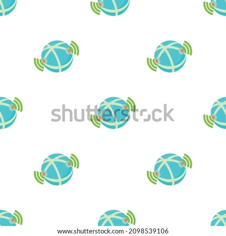 Globe database pattern seamless background texture repeat wallpaper geometric vector