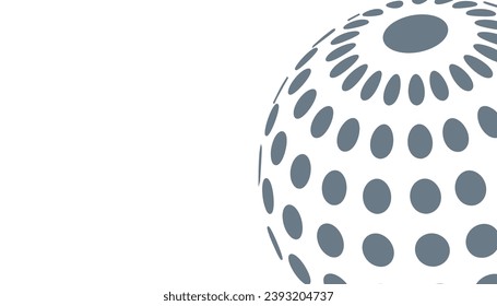 Globe decoration with dotted form - stock vector
