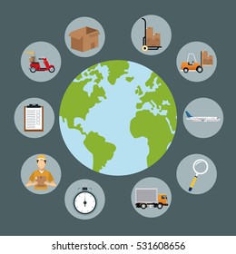 globe delivery concept items