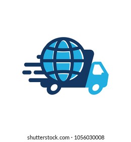 Globe Delivery Logo Icon Design