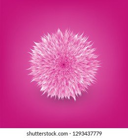 Globe Design - Furry Sphere on Purple Background