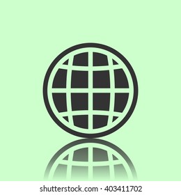 Globe design, go to web, web icon, vector EPS 10