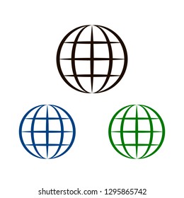 Globe design.  Logo eco of ground.