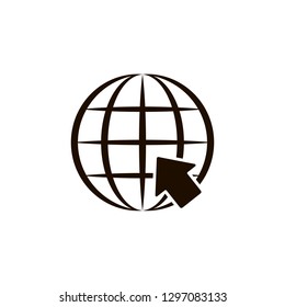 Globe design.  Logo eco of ground.