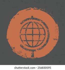 Globe design on old background,grunge vector
