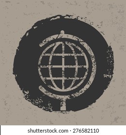 Globe design on old background,grunge vector