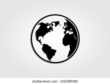 globe design vector atlas silhouette