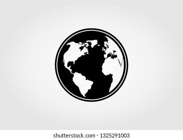 globe design vector atlas silhouette