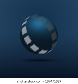 Globe Design Vector Illustration with Checkered Surface