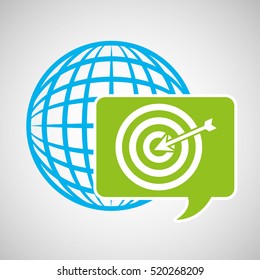 globe development technology target market vector illustration eps 10