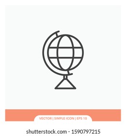 Globe display Icon Vector Illustration