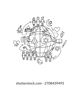 «Globe Diversity World Wide Icon»