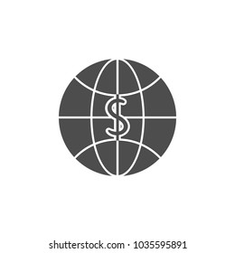 globe dolault icon.Element of popular banking icon. Premium quality graphic design. Signs, symbols collection icon for websites, web design,