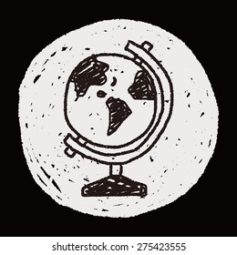 globe doodle drawing