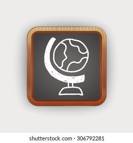 globe doodle drawing