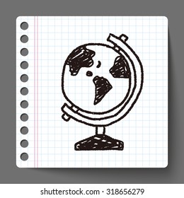 globe doodle drawing