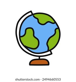 Globe. Globe doodle icon. Vector