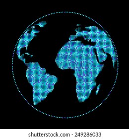 Globe dots network image (World map)