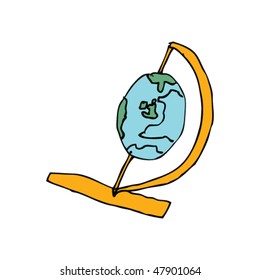 globe drawing