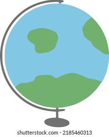 Globe in drawing style isolated vector. Hand drawn object illustration for your presentation, teaching materials or others.