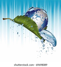 Globe with drops