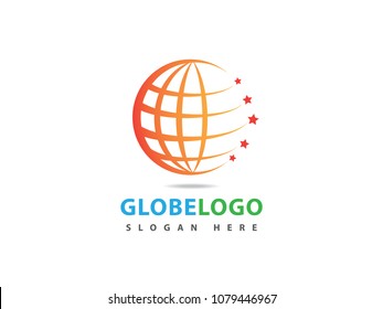 globe dynamic sphere logo icon vector design template