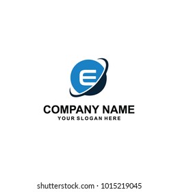 globe E logo vector