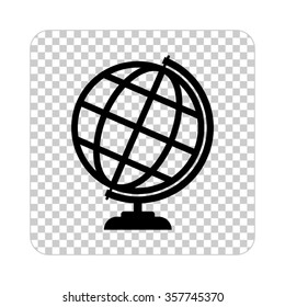 Globe earth -  black vector icon