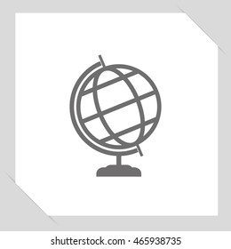 Globe earth - black vector icon