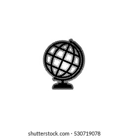 Globe earth -  black vector icon