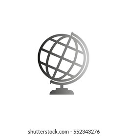 Globe earth - black  vector icon