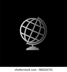 Globe earth -  black vector icon