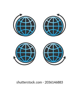 globo terrestre para imagen vectorial del logotipo de la compañía