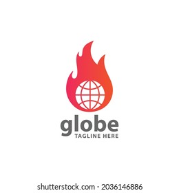 globe of earth for company logo vector image